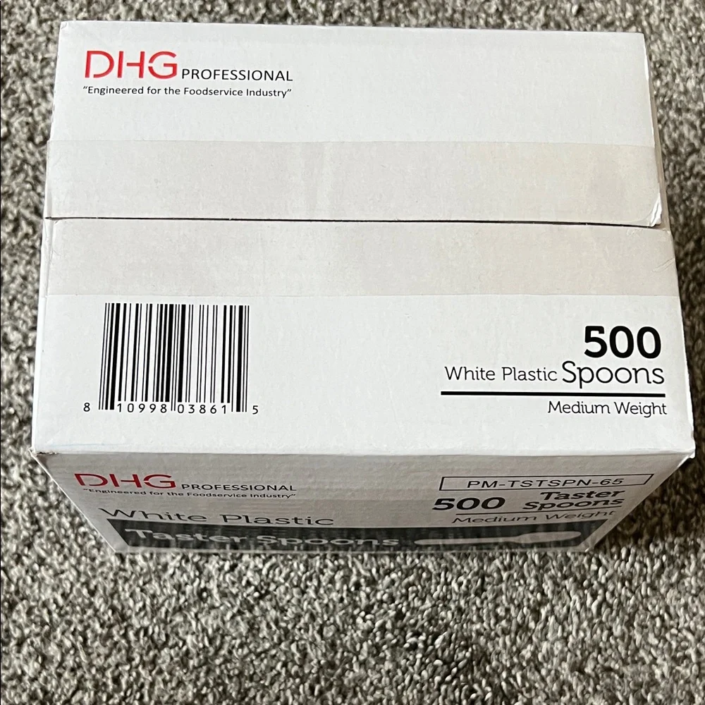 BNWT (sealed) Professional White Plastic Medium Weight Taster Spoons 500 Count